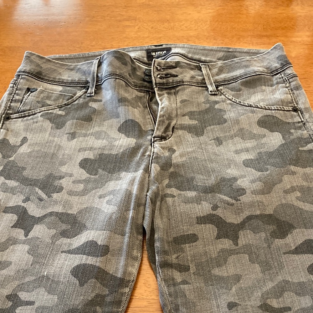 Hudson Camo straight leg jeans, size 32